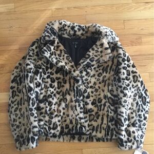 Jessica Simpson short leopard jacket XL